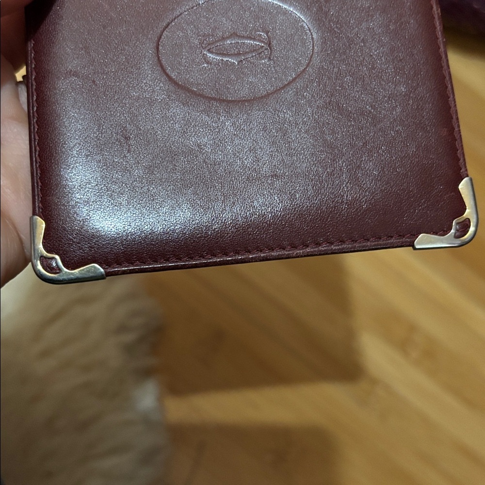 Cartier Burgundy Leather Billfold - Picture 6 of 7